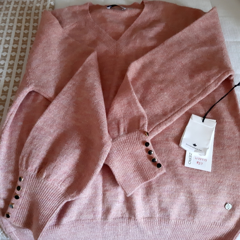Point Zero Women's Blush V-Neck Sweater